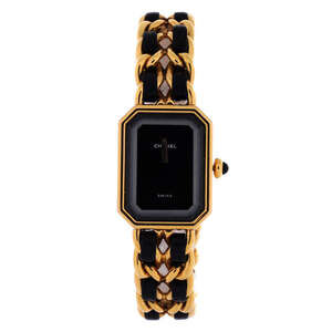 Chanel 20 Premiere Rock Quartz Watch Plated Metal and Leather